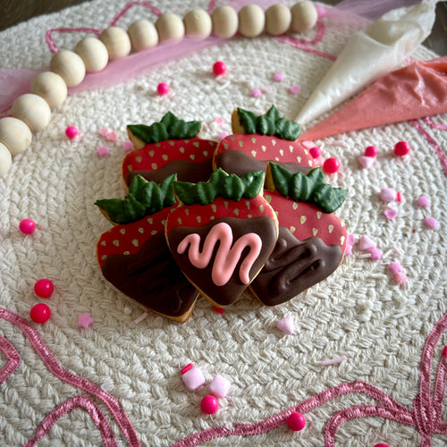 Mini Chocolate Covered Strawberry Cookies